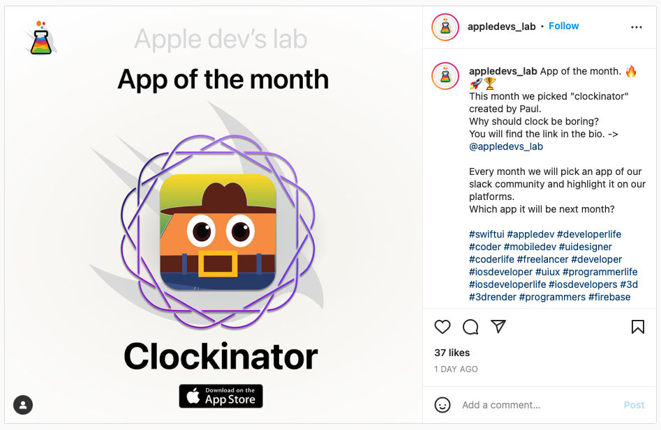 @appledevs_lab App of the Month for February '22